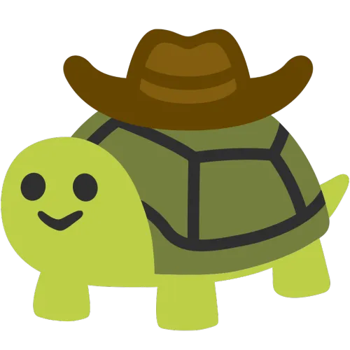 turtle with hat - png file